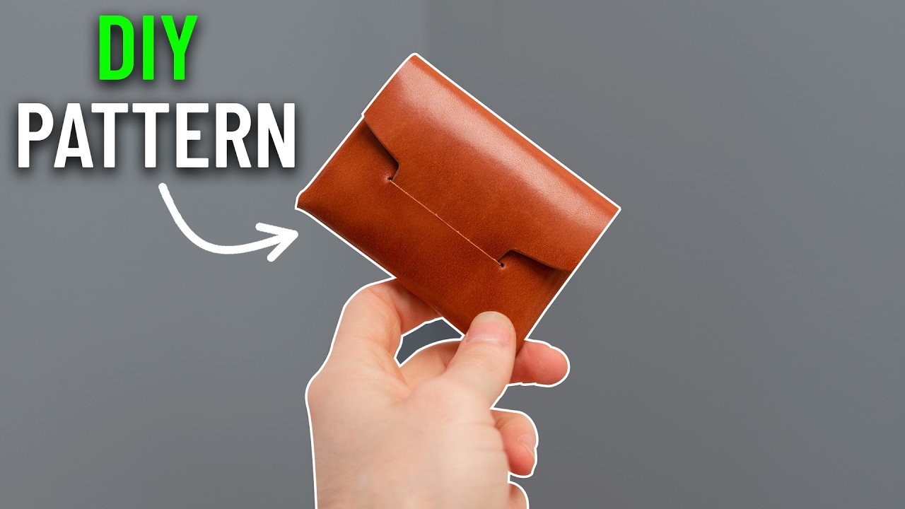 EASY DIY LEATHER WALLET with PATTERN! - YouTube