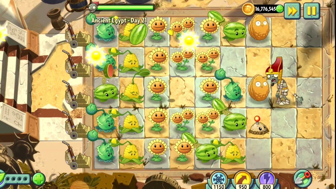 Plants vs Zombies 2 Ancient Egypt Day 18-21 full HD Gameplay Video ...