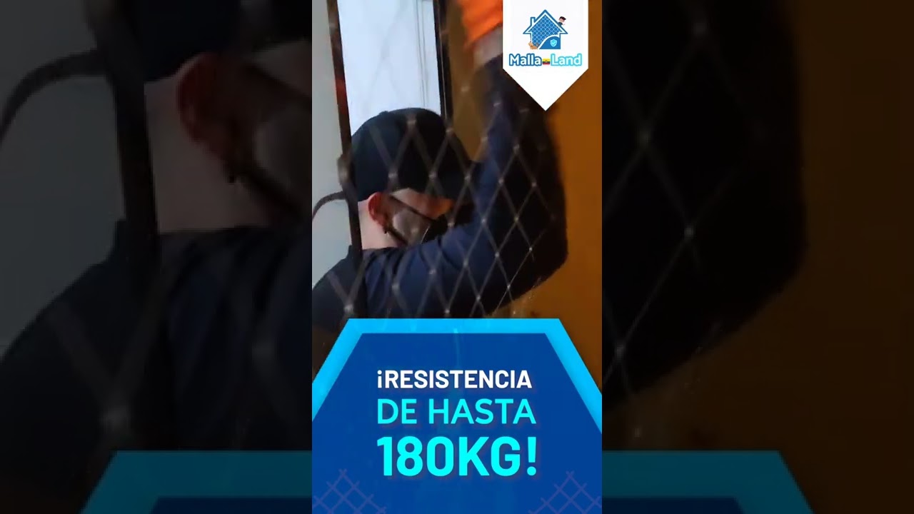 Resistencia de la malla nylon de seguridad anticaidas  es de 180kg por metro cuadrado.