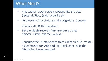 OData & SAP Netweaver Gateway - 027 What Next