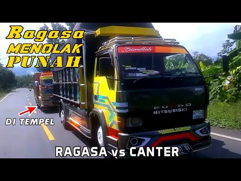 Duet truk  Ragasa vs  Canter  Ragasa menolak punah ripus 