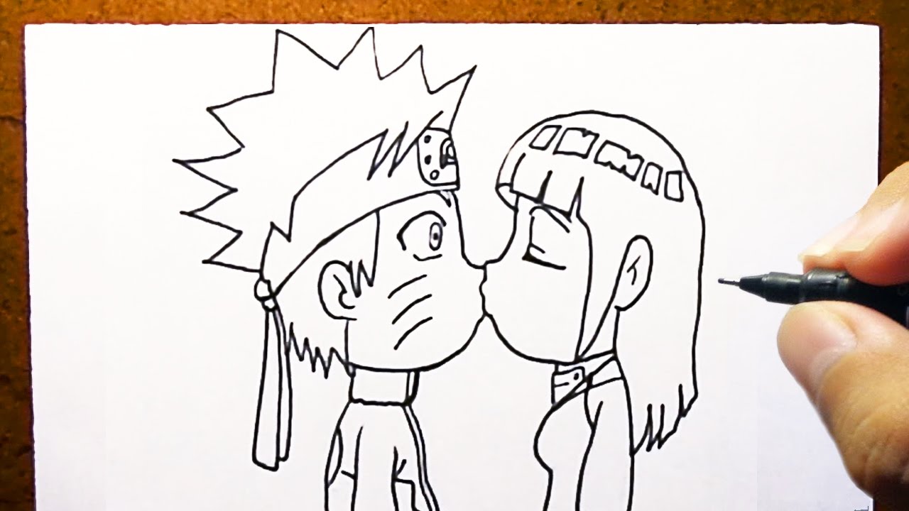 Naruto e Hinata o desenho q demorei a fazer