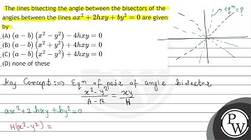 The lines bisecting the angle between the bisectors of the angles between the lines \( a x^{2}+2...