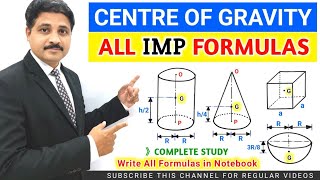 CENTRE OF GRAVITY STUDY OF ALL FORMULAS IN ENGINEERING MECHANICS @TIKLESACADEMYOFMATHS