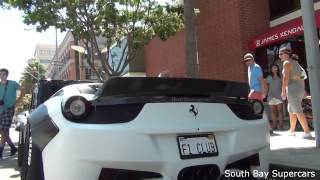 Liberty walk 458 spotted in beverly hills! + startup and revs