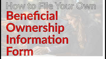 How to File Beneficial Ownership Information Form