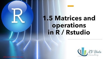 1.5 Matrices and operations in R | statistical analysis and data science course Rstudio | Algebra