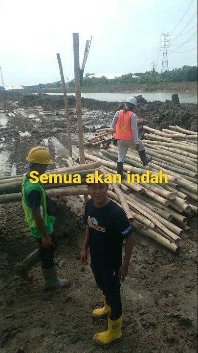 cara angkut bambu bawa excavator