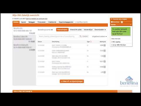 How to download bank transactions in PDF from ING Zakelijk