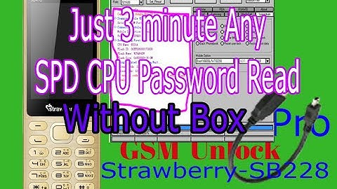 How to any Spd Cpu Password Read Or Unlock  Bangla Tutorial 100% Teast