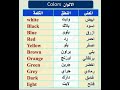 الألوان بالإنجليزي مترجمة بالعربي 