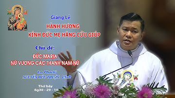 Giảng Lễ HÀNH HƯƠNG KÍNH ĐỨC MẸ HẰNG CỨU GIÚP - 6g00 - 29/10/2022 - Lm Phaolo NGUYỄN HỮU THUẬN CSsR