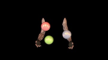 Salon "Blue Giraffe" advertising 3D animation for a holographic projector