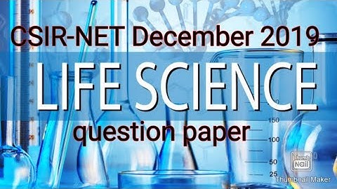 #CSIR-NET examination December 2019 question paper#Mcq question of life science(part-1)