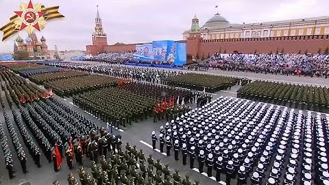 Hát mãi khúc quân hành phối ghép trong lễ duyệt binh của Nga