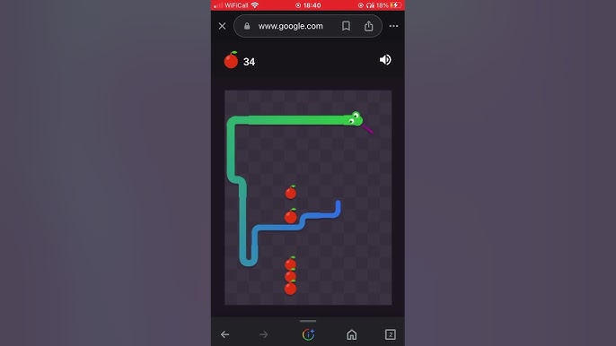 Google Snake Game - Classic Mode: 100 Apples em 4:47.97 