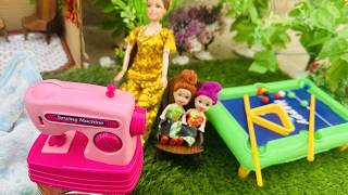 Barbie Doll house toys All Day Routine In Indian Village/kajol Ki Kahani 447 video/Barbie Story||