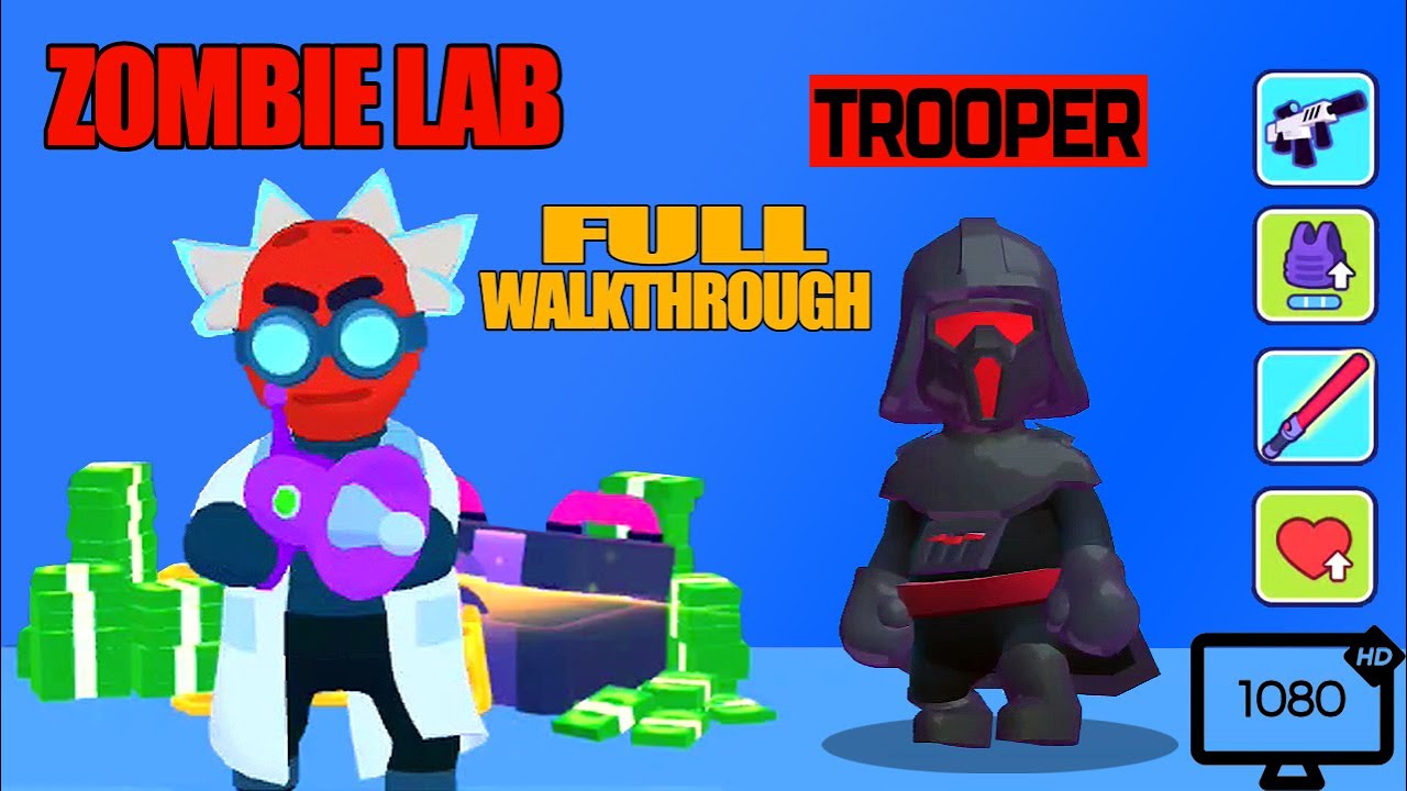 Stealth Master TROOPER Hero in Zombie Lab Full Walkthrough 😉
