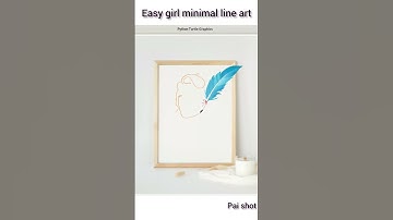 Easy girl line art using python turtle #creative #satisfyingart #shorts