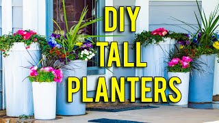 How To Make Tall Planters  SO EASY!