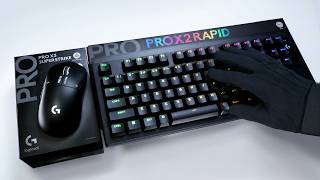 【ASMR】Logitech PRO X3 SUPERSTRIKE＆PRO X2 RAPID Unboxing - ASMR