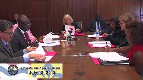 Estimate & Apportionment Meeting 7 -18- 18