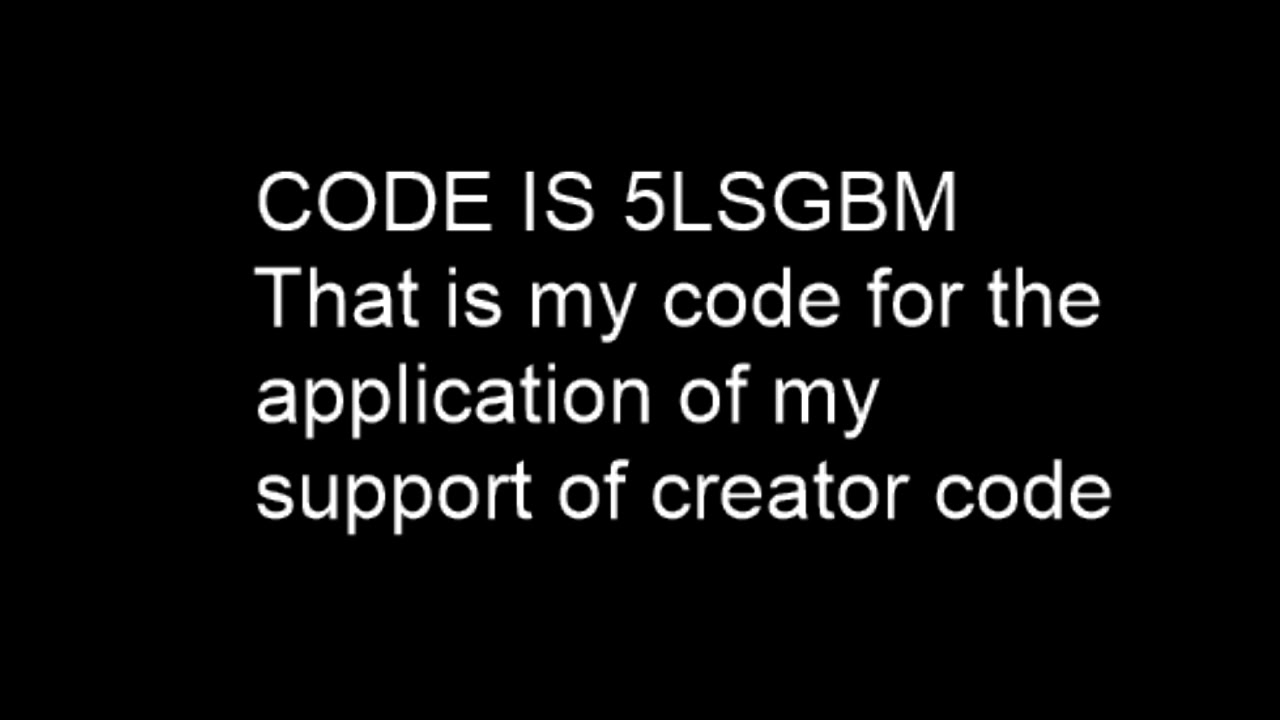 FORTNITE APPLICATION SUPPORT A CREATOR CODE - YouTube