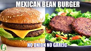 Mexican Bean Burger Recipe - No Onion No Garlic - Mexican Vegetarian Burger Sattvik Kitchen