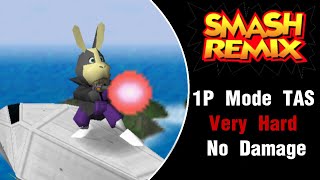 Smash Remix [TAS] - Peppy 1P Mode (Very Hard, No Damage)