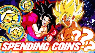 WHAT TO BUY WITH YOUR 5TH ANNIVERSARY COINS? Global Exclusive Rewards | Dragon Ball Z Dokkan Battle