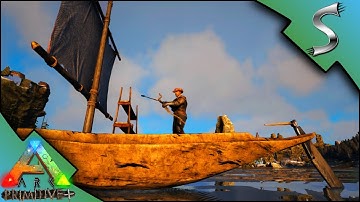 SAILBOAT AND RECURVE BOW! FIRE ARROWS! - Ark: Primitive Plus [Gameplay E5]