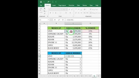 Begini Ngitung Harga Normal dari Persentase Diskon di Excel #shorts #exceltutorial #LecturialVictor