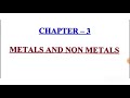 METALS AND NON METALS- Grade10