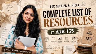 Every Resource I Used to Crack INICET🔥 AIR 155 | NEET PG + INICET strategy. #neetpg #inicet #aiims