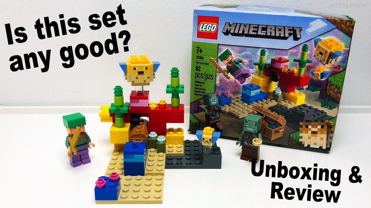 LEGO Minecraft Coral Reef 21164 Unboxing & Review