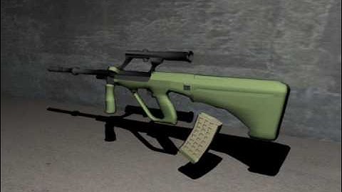 Steyr AUG made in Blender 3d
