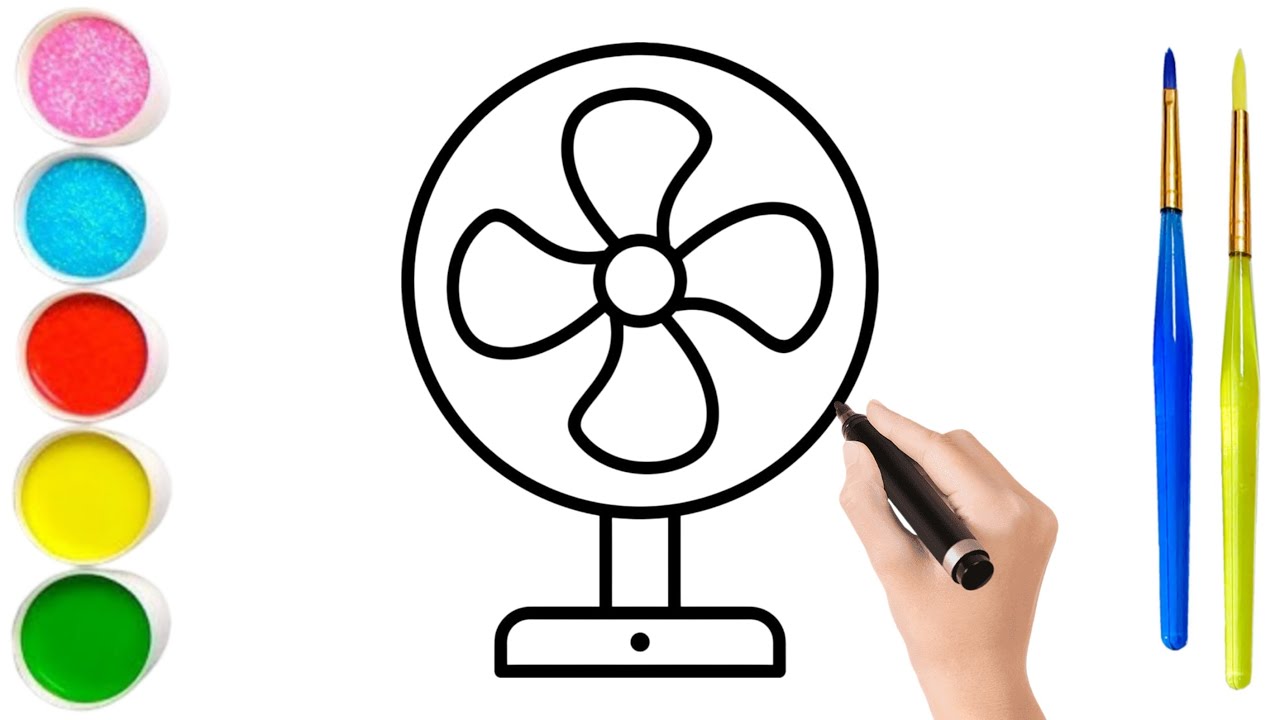 How to draw a Fan for Beginners, Drawing for Beginners, Drawing ...