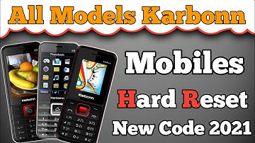Any Model  - Karbonn Hard Reset | How To Karbonn Mobile Reset Kaise Kare | Hard Reset