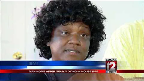 Man home after nearly dying in house fire