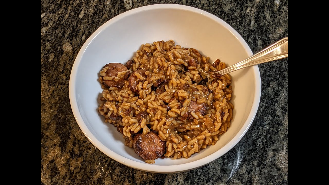 Cook Zatarain's Red beans and Rice then add cooked ground deer meat when  done stir and YUM!