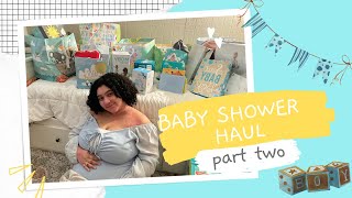 Huge Baby Shower Haul for baby boy 💙🍼 | first time mom 🤰🏻 | part 2
