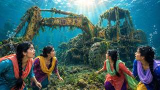 A Huge Jcb Found Underwater How 4 Girls Did Left The Entire Village Shocked Village Girls Story