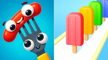 FORKNSAUSAGE Vs POPSICLE STACK : Satisfying ASMR Gameplay - All Max Levels Gameplay 2025