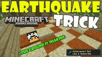 EARTHQUAKE TRICK | Minecraft PE | No Mod | No Addon