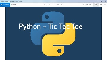Python Tic Tac Toe Lesson #1