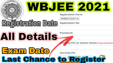 WBJEE 2021 Application Form Fill Up | Wbjee 2021 form fill up last date,Exam Date #wbjee2021