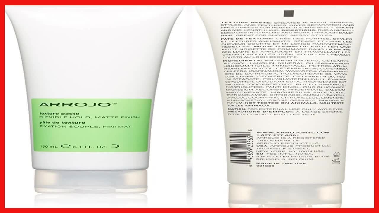 ARROJO Texture Hair Paste – Matte Finish Hair Styling Products – Mid-Hold Hair Paste For Men & Women