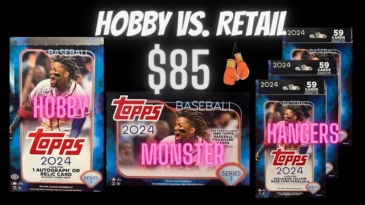Hobby vs. Retail ⚾️ 1 Hobby Box vs. 3 Hanger Boxes and 1 Monster Box of 2024 Topps Series 1