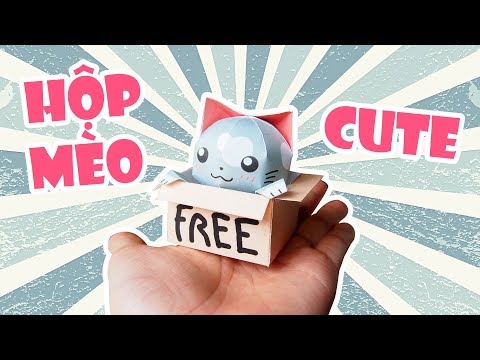 Video Cách làm đồ chơi mô hình giấy hộp mèo Cute - Kit168... - youtube
