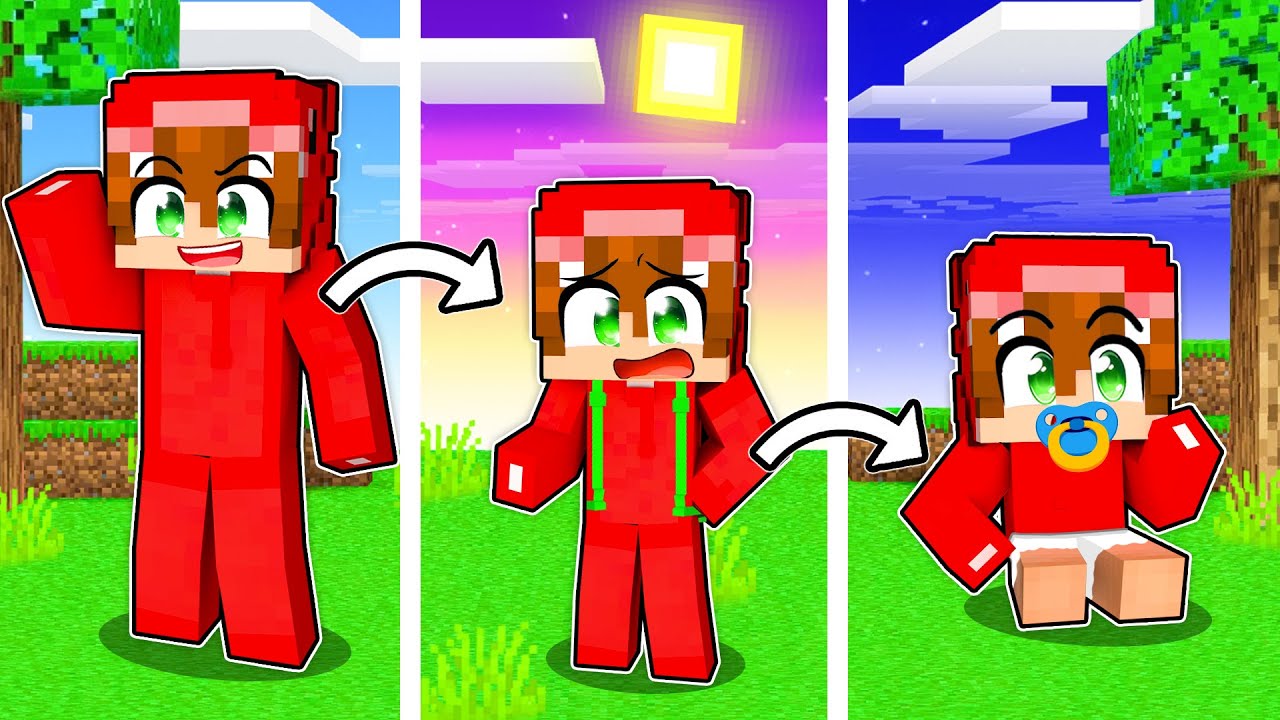 Me Convertí en un BEBÉ en Minecraft! - YouTube